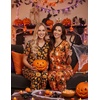 Ekouaer Pajamas for Women Set 2 Piece Short Sleeve Fall Pjs with Pockets(Black Halloween)