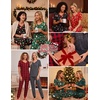 Ekouaer Pajamas for Women Set 2 Piece Short Sleeve Fall Pjs with Pockets(Black-christmas)