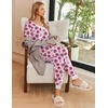 Ekouaer Pajamas for Women Set 2 Piece Short Sleeve Fall Pjs with Pockets(Pink Rose)