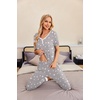 Ekouaer Pajamas for Women Set 2 Piece Short Sleeve Fall Pjs with Pockets(Pink Star)