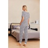 Ekouaer Pajamas for Women Set 2 Piece Short Sleeve Fall Pjs with Pockets(Pink Star)