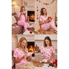 Ekouaer Pajamas for Women Set 2 Piece Short Sleeve Fall Pjs with Pockets(Pink-bow)