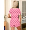 Ekouaer Pajamas for Womens Set 2 Piece Soft Sleepwear, Chest Pocket(Heart-bow)