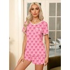 Ekouaer Pajamas for Womens Set 2 Piece Soft Sleepwear, Chest Pocket(Heart-bow)