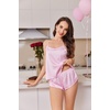 Ekouaer Silk Pajamas Set for Women Satin Backless Lingerie Pjs Nightwear(Misty Rose)