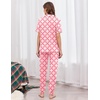 Ekouaer Women Pajama Set Short Sleeve Button Down Pjs with Jogger Pants(Pink Plaid)