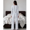 Ekouaer Women’s Long Sleeve Pajama Set Cozy 2 Piece PJS Matching Sleepwear(Blue Floral)