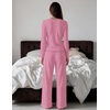 Ekouaer Women’s Long Sleeve Pajama Set Cozy 2 Piece PJS Matching Sleepwear(Christmas Cane)