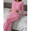 Ekouaer Women’s Long Sleeve Pajama Set Cozy 2 Piece PJS Matching Sleepwear(Christmas Cane)