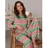 Ekouaer Women’s Long Sleeve Pajama Set Cozy 2 Piece PJS Matching Sleepwear(Gingerbread Men)