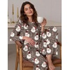 Ekouaer Women’s Long Sleeve Pajama Set Cozy 2 Piece PJS Matching Sleepwear(Leopard Santa)