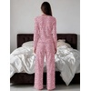 Ekouaer Women’s Long Sleeve Pajama Set Cozy 2 Piece PJS Matching Sleepwear(Pink Leopard)
