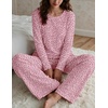 Ekouaer Women’s Long Sleeve Pajama Set Cozy 2 Piece PJS Matching Sleepwear(Pink Leopard)