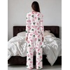 Ekouaer Women’s Long Sleeve Pajama Set Cozy 2 Piece PJS Matching Sleepwear(Santa Claus)