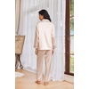 Ekouaer Womens Pajama Sets Satin Silk Pjs Long Sleeve Button Down Sleepwear(Champagne)
