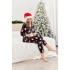 Ekouaer Womens Pajama Sets Satin Silk Pjs Long Sleeve Button Down Sleepwear(Christmas Black)