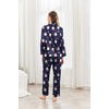 Ekouaer Womens Pajama Sets Satin Silk Pjs Long Sleeve Button Down Sleepwear(Christmas Blue)