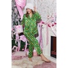 Ekouaer Womens Pajama Sets Satin Silk Pjs Long Sleeve Button Down Sleepwear(Christmas Green)