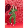 Ekouaer Womens Pajama Sets Satin Silk Pjs Long Sleeve Button Down Sleepwear(Christmas Green)