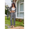 Ekouaer Womens Pajama Sets Satin Silk Pjs Long Sleeve Button Down Sleepwear(Dark Grey)
