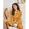 Ekouaer Womens Pajama Sets Satin Silk Pjs Long Sleeve Button Down Sleepwear(Halloween)