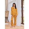 Ekouaer Womens Pajama Sets Satin Silk Pjs Long Sleeve Button Down Sleepwear(Halloween)