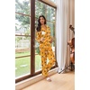 Ekouaer Womens Pajama Sets Satin Silk Pjs Long Sleeve Button Down Sleepwear(Halloween)