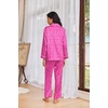 Ekouaer Womens Pajama Sets Satin Silk Pjs Long Sleeve Button Down Sleepwear(Hot Pink Leopard)