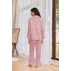 Ekouaer Womens Pajama Sets Satin Silk Pjs Long Sleeve Button Down Sleepwear(Pink Leopard Love)