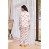 Ekouaer Womens Pajama Sets Satin Silk Pjs Long Sleeve Button Down Sleepwear(Red Bow)