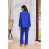 Ekouaer Womens Pajama Sets Satin Silk Pjs Long Sleeve Button Down Sleepwear(Royal Blue)