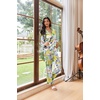 Ekouaer Womens Pajama Sets Satin Silk Pjs Long Sleeve Button Down Sleepwear(Yellow Chrysanthemum)