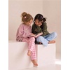 Ekouaer 2 Pack Girls Pajama Pants Cute Print PJ Bottoms With Pockets(Blue Bow_pink Plaid)