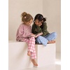 Ekouaer 2 Pack Girls Pajama Pants Cute Print PJ Bottoms With Pockets(Pink Plaid_cherry Plaid)
