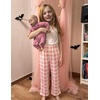 Ekouaer 2 Pack Girls Pajama Pants Cute Print PJ Bottoms With Pockets(Red Plaid_pink Plaid)