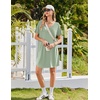 Ekouaer 2 Pack Nightgowns for Women Bamboo Viscose Short Sleeve Sleep Shirt(Black/Light Green)