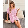 Ekouaer 2 Pack Nightgowns for Women Bamboo Viscose Short Sleeve Sleep Shirt(Floral Mint Green/Floral Pink)