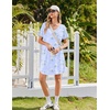 Ekouaer 2 Pack Nightgowns for Women Bamboo Viscose Short Sleeve Sleep Shirt(Floral Mint Green/Floral Pink)