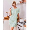Ekouaer 2 Pack Nightgowns for Women Bamboo Viscose Short Sleeve Sleepshirt(Floral White/Floral Light Green)