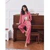 Ekouaer 2 Pack Pajamas for Women Set Silk Lounge Sets Button Up Pj Sets(Green Stripes / Red Stripes-1)
