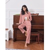 Ekouaer 2 Pack Pajamas for Women Set Silk Lounge Sets Button Up Pj Sets(Green Stripes / Red Stripes-2)