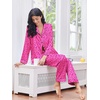 Ekouaer 2 Pack Pajamas for Women Set Silk Lounge Sets Button Up Pj Sets(Leopard/Rose Leopard)