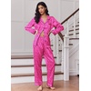 Ekouaer 2 Pack Pajamas for Women Set Silk Lounge Sets Button Up Pj Sets(Leopard/Rose Leopard)