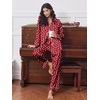 Ekouaer 2 Pack Pajamas for Women Set Silk Lounge Sets Button Up Pj Sets(Pink Stripes/Red White Heart)