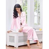 Ekouaer 2 Pack Pajamas for Women Set Silk Lounge Sets Button Up Pj Sets(Pink Stripes/Red White Heart)