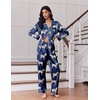 Ekouaer 2 Pack Pajamas for Women Set Silk Lounge Sets Button Up Pj Sets(Pink Tiger/Navy Zebra)