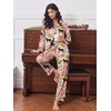 Ekouaer 2 Pack Pajamas for Women Set Silk Lounge Sets Button Up Pj Sets(Pink Tiger/Navy Zebra)