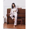 Ekouaer 2 Pack Pajamas for Women Set Silk Lounge Sets Button Up Pj Sets(White Christmas / Pink Christmas)