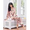 Ekouaer 2 Pack Pajamas for Women Set Silk Lounge Sets Button Up Pj Sets(White Christmas / Pink Christmas)