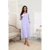 Ekouaer Long Sleeve Nightgowns for Women Henley Sleepshirts with Pockets(Purple Floral)